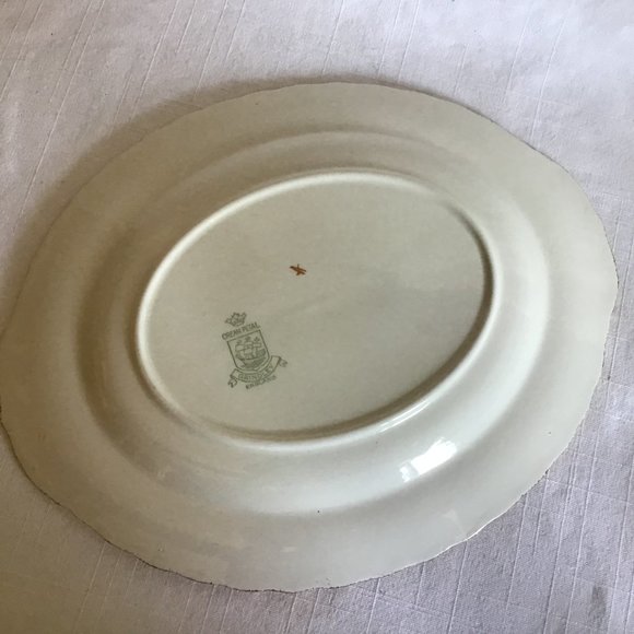 Vintage Grindley Cream Petal, Pink Rose OvalServing Plate / Platter - Picture 4 of 5